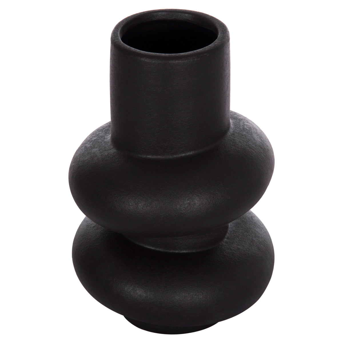 ΕΠΙΤΡΑΠΕΖΙΟ ΚΕΡΑΜΙΚΟ ΔΙΑΚΟΣΜΗΤΙΚΟ ROOK HM4627.02 ΜΑΥΡΟ ΜΑΤ Φ16x25,5Υεκ