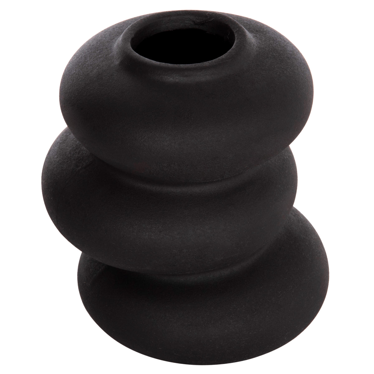 ΕΠΙΤΡΑΠΕΖΙΟ ΚΕΡΑΜΙΚΟ ΔΙΑΚΟΣΜΗΤΙΚΟ ROOK HM4628.02 ΜΑΥΡΟ ΜΑΤ Φ14x19Υεκ