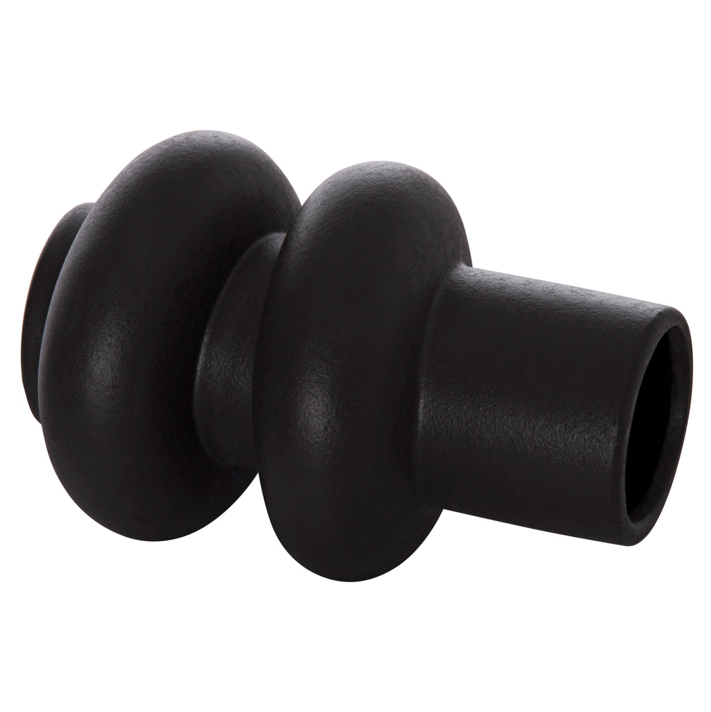 ΕΠΙΤΡΑΠΕΖΙΟ ΚΕΡΑΜΙΚΟ ΔΙΑΚΟΣΜΗΤΙΚΟ ROOK HM4627.02 ΜΑΥΡΟ ΜΑΤ Φ16x25,5Υεκ