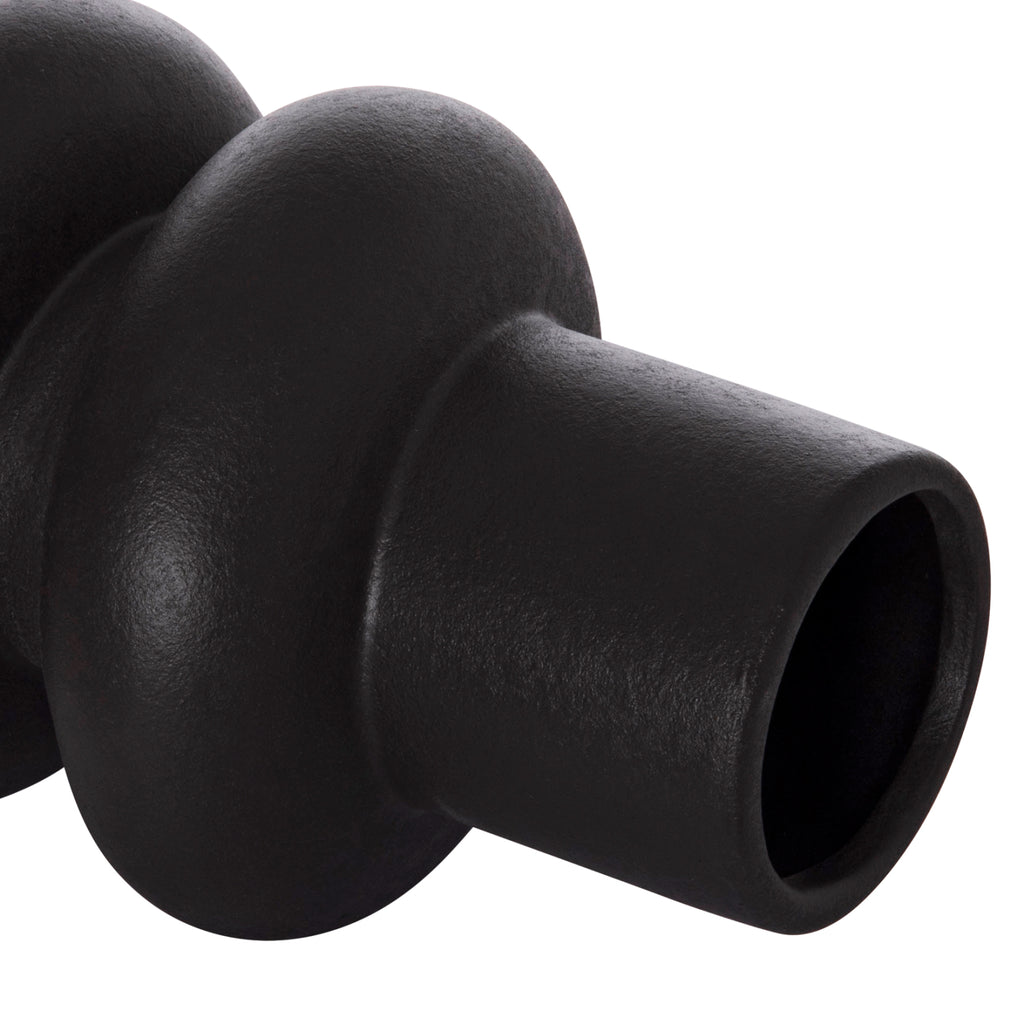 ΕΠΙΤΡΑΠΕΖΙΟ ΚΕΡΑΜΙΚΟ ΔΙΑΚΟΣΜΗΤΙΚΟ ROOK HM4627.02 ΜΑΥΡΟ ΜΑΤ Φ16x25,5Υεκ