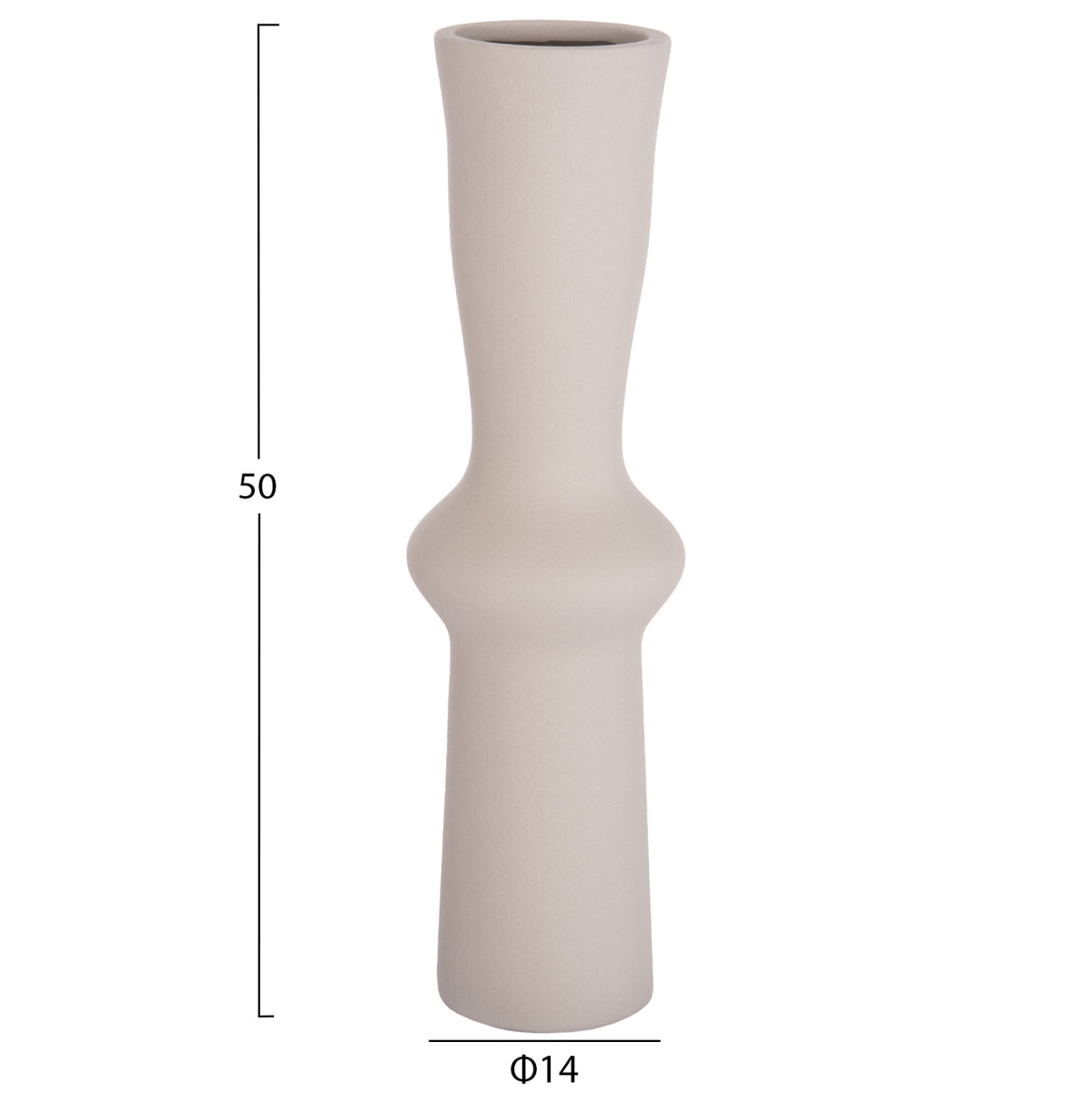 ΕΠΙΤΡΑΠΕΖΙΟ ΚΕΡΑΜΙΚΟ ΔΙΑΚΟΣΜΗΤΙΚΟ SCEPTER HM4637.03 ΓΚΡΙ ΜΑΤ Φ14x50Υεκ