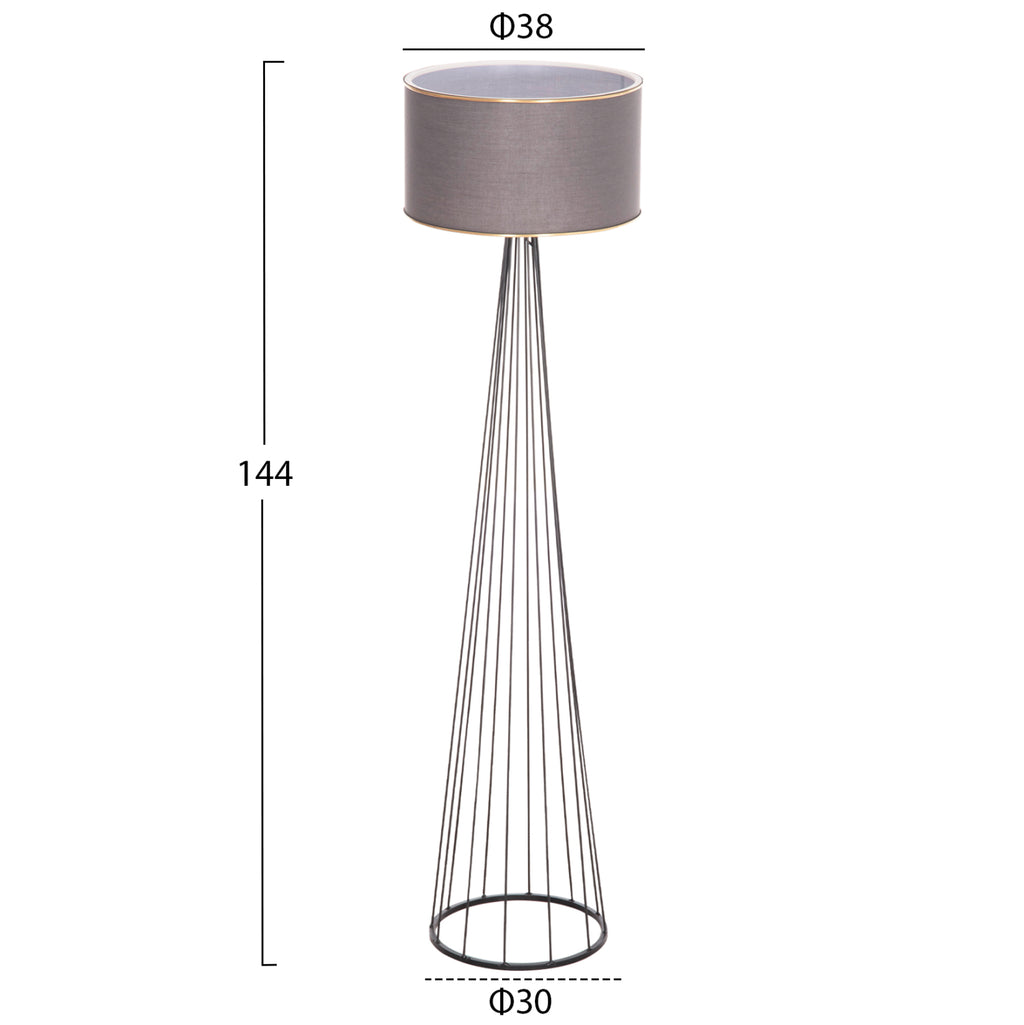 ΦΩΤΙΣΤΙΚΟ ΔΑΠΕΔΟΥ HUE HM7581.11 ΜΕΤΑΛΛΙΚΟ ΓΚΡΙ Φ38x144Υεκ.