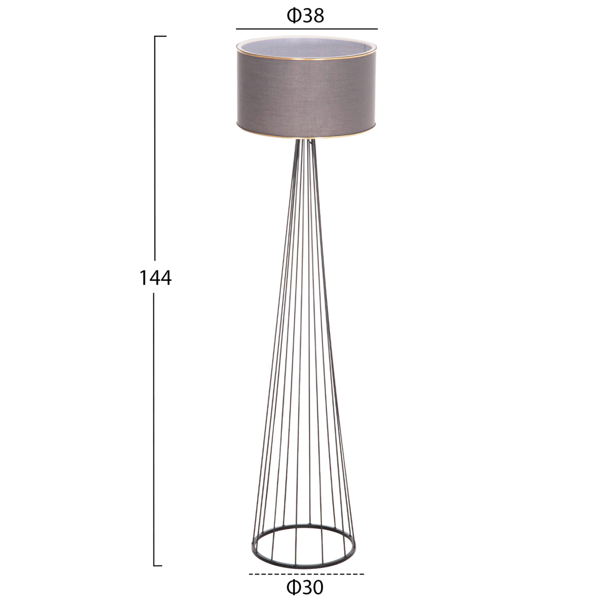ΦΩΤΙΣΤΙΚΟ ΔΑΠΕΔΟΥ HUE HM7581.11 ΜΕΤΑΛΛΙΚΟ ΓΚΡΙ Φ38x144Υεκ.