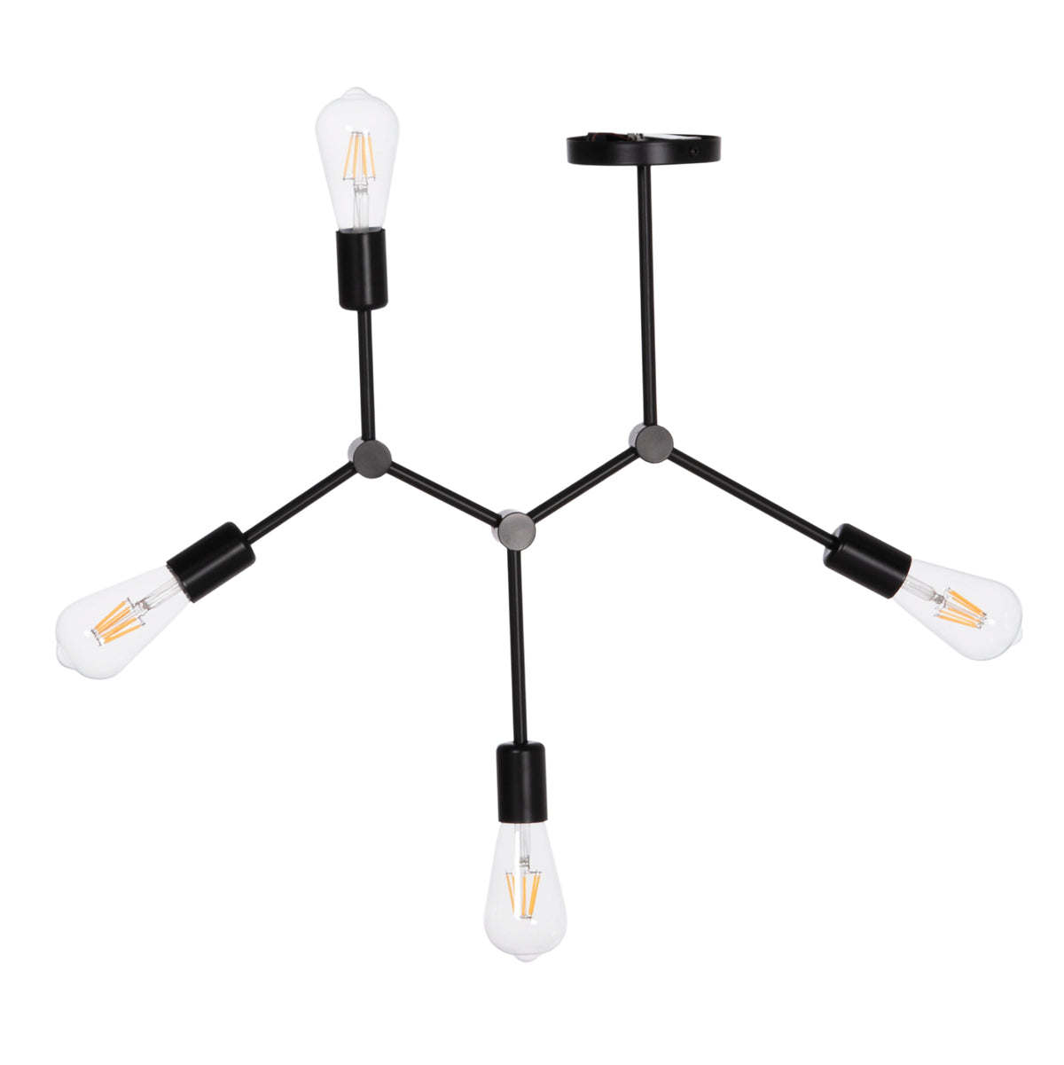 ΦΩΤΙΣΤΙΚΟ ΟΡΟΦΗΣ 4-ΦΩΤΟ LIGHTY HM7405.11 ΜΕΤΑΛΛΟ ΣΕ ΜΑΥΡΟ 57x5x52Υεκ.