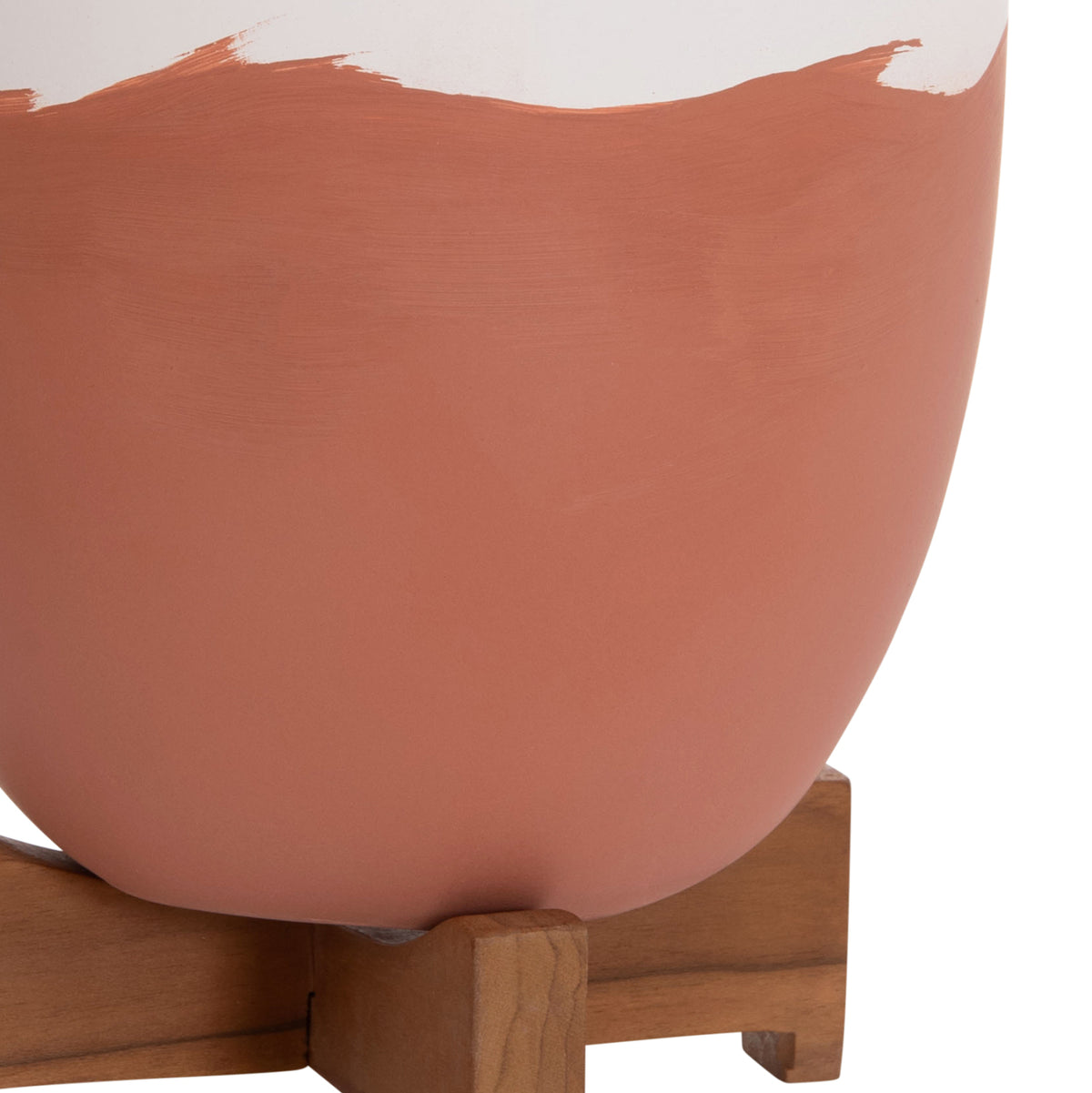 ΓΛΑΣΤΡΕΣ ΣΕΤ 2ΤΜΧ SEON HM4686.08 TERRACOTTA ΣΕ ΛΕΥΚΟ & ΤΕΡΑΚΟΤΑ--TEAK ΒΑΣΗ