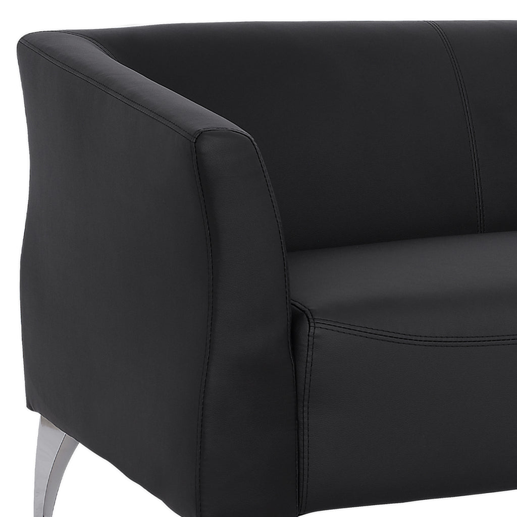 ΚΑΝΑΠΕΣ 2ΘΕΣΙΟΣ KIANA HM3122.21 ΜΕ ΜΑΥΡΟ PU 130x75x71 εκ.