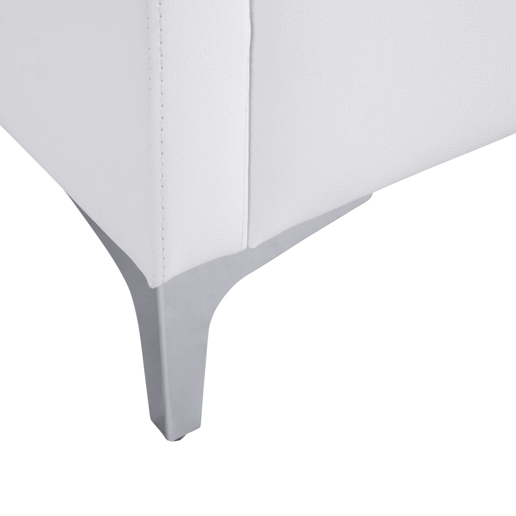 ΚΑΝΑΠΕΣ 2ΘΕΣΙΟΣ NELLIE HM3159.22 ΜΕ ΛΕΥΚΟ PU 113x71x71Υ εκ.