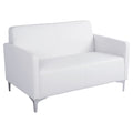 ΚΑΝΑΠΕΣ 2ΘΕΣΙΟΣ NELLIE HM3159.22 ΜΕ ΛΕΥΚΟ PU 113x71x71Υ εκ.