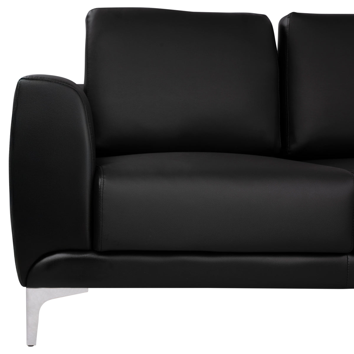 ΚΑΝΑΠΕΣ 3ΘΕΣΙΟΣ KENZIE HM3121.31 ΜΕ ΜΑΥΡΟ PU 190x81x81 εκ.