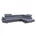 ΚΑΝΑΠΕΣ ΓΩΝΙΑ ΔΕΞΙΑ GORO HM3085.10R ΓΚΡΙ ΥΦΑΣΜΑ 270x200x87Y εκ.