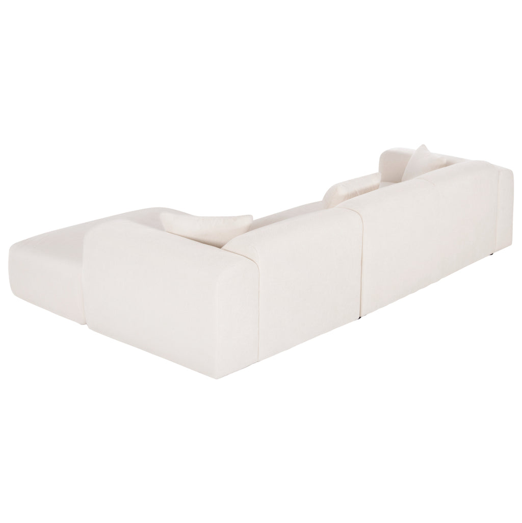 ΚΑΝΑΠΕΣ ΓΩΝΙΑ BRICKEN HM3275.02R ΛΕΥΚΟ ΥΦΑΣΜΑ 110-282x98-160x72Υεκ.