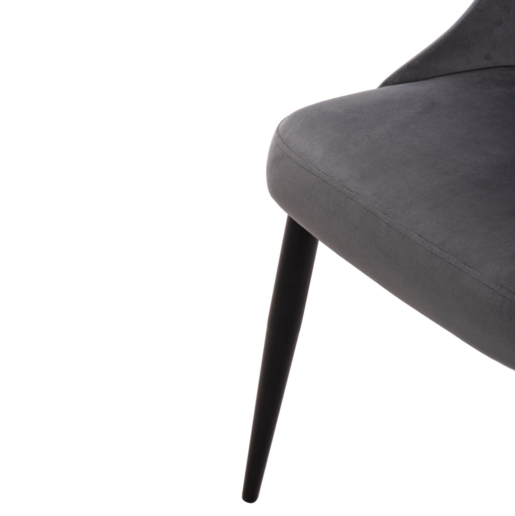 ΚΑΡΕΚΛΑ SERENITY HM8527.11 ΒΕΛΟΥΔΟ ΓΚΡΙ ΜΕ ΜΑΥΡΑ ΜΕΤΑΛΛΙΚΑ ΠΟΔΙΑ 51x54x83,5Υεκ.