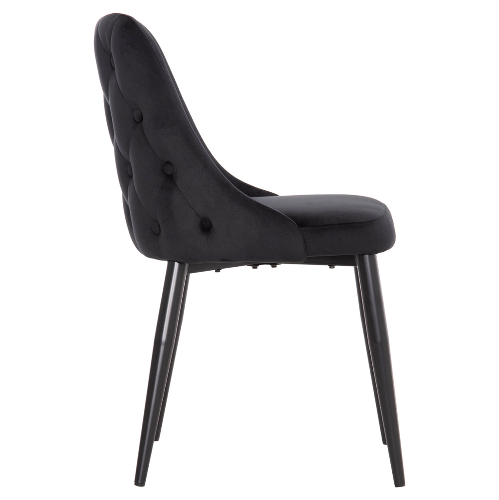 ΚΑΡΕΚΛΑ SERENITY HM8527.14 ΒΕΛΟΥΔΟ ΜΑΥΡΟ ΜΕ ΜΑΥΡΑ ΜΕΤΑΛΛΙΚΑ ΠΟΔΙΑ 51x54x83,5Υεκ.