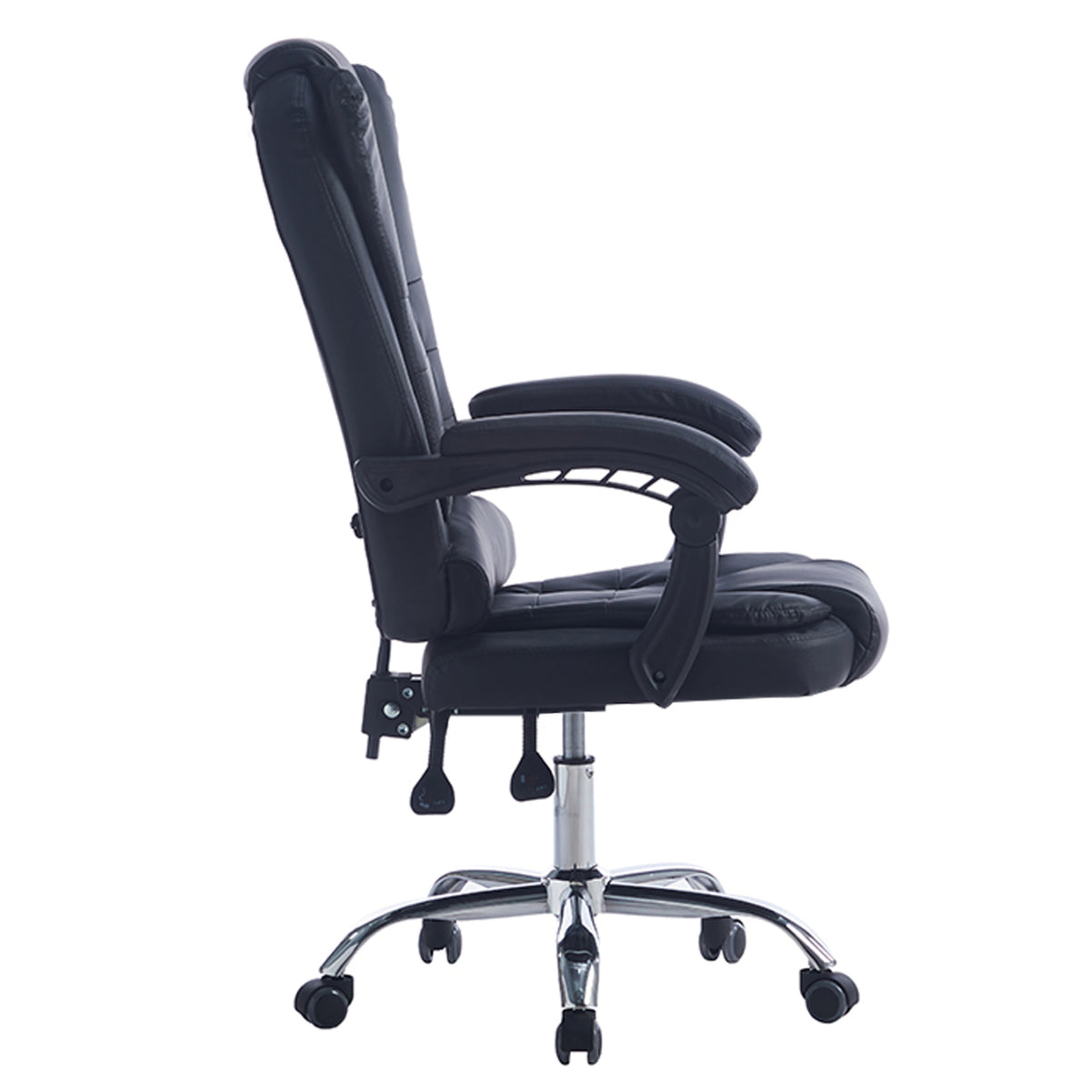 ΚΑΡΕΚΛΑ ΓΡΑΦΕΙΟΥ ΔΙΕΥΘΥΝΤΙΚΗ KYRON HM1221.01 ΜΑΥΡO PU--ΒΑΣΗ ΧΡΩΜΙΟΥ 65x46x112Υεκ