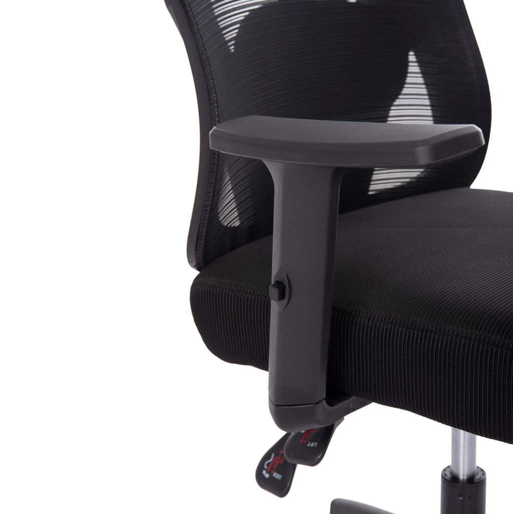 ΚΑΡΕΚΛΑ ΓΡΑΦΕΙΟΥ MEXER HM1195.01 ΜΑΥΡΟ MESH-PP ΒΑΣΗ 68x70x136Υεκ.