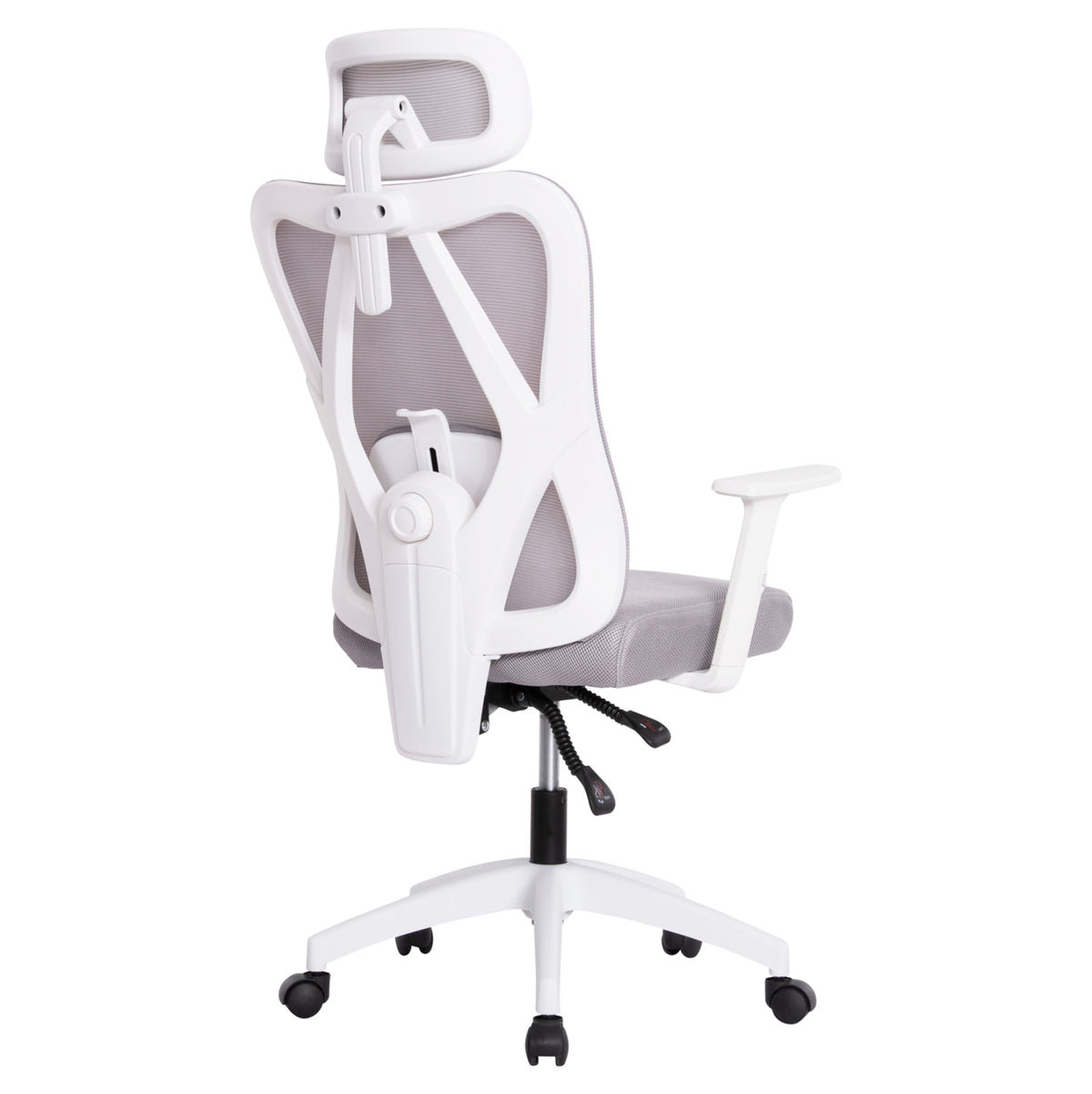 ΚΑΡΕΚΛΑ ΓΡΑΦΕΙΟΥ MEXER HM1195.02 ΓΚΡΙ MESH-PP ΒΑΣΗ-ΣΚΕΛΕΤΟΣ ΛΕΥΚΟΣ 68x70x136Υεκ.