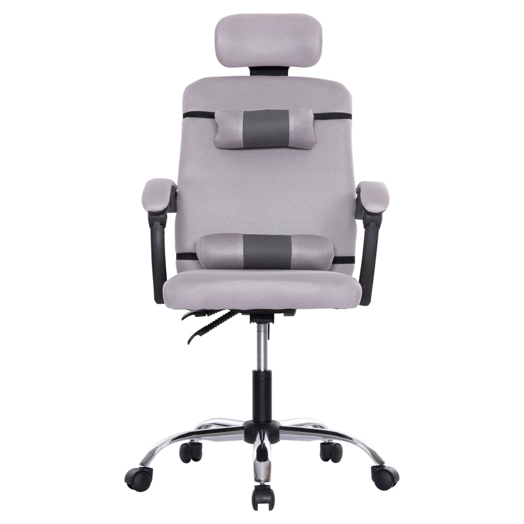 ΚΑΡΕΚΛΑ ΓΡΑΦΕΙΟΥ CRONER HM1196.02 ΓΚΡΙ MESH-ΜΕΤΑΛ.ΒΑΣΗ 58x67x124Υεκ.