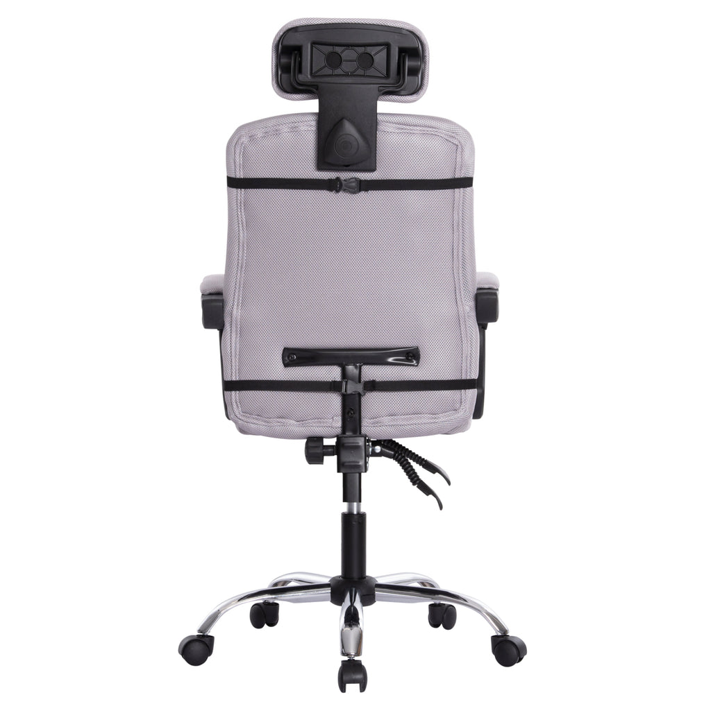ΚΑΡΕΚΛΑ ΓΡΑΦΕΙΟΥ CRONER HM1196.02 ΓΚΡΙ MESH-ΜΕΤΑΛ.ΒΑΣΗ 58x67x124Υεκ.