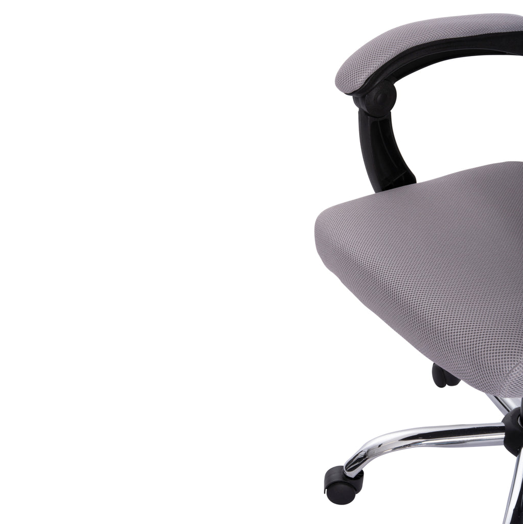 ΚΑΡΕΚΛΑ ΓΡΑΦΕΙΟΥ CRONER HM1196.02 ΓΚΡΙ MESH-ΜΕΤΑΛ.ΒΑΣΗ 58x67x124Υεκ.