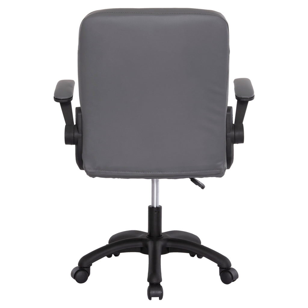 ΚΑΡΕΚΛΑ ΓΡΑΦΕΙΟΥ PORTIMA HM1197.03 ΓΚΡΙ PVC-ΜΑΥΡΟΣ ΣΚΕΛΕΤΟΣ & ΒΑΣΗ 66.5x60x97Υεκ