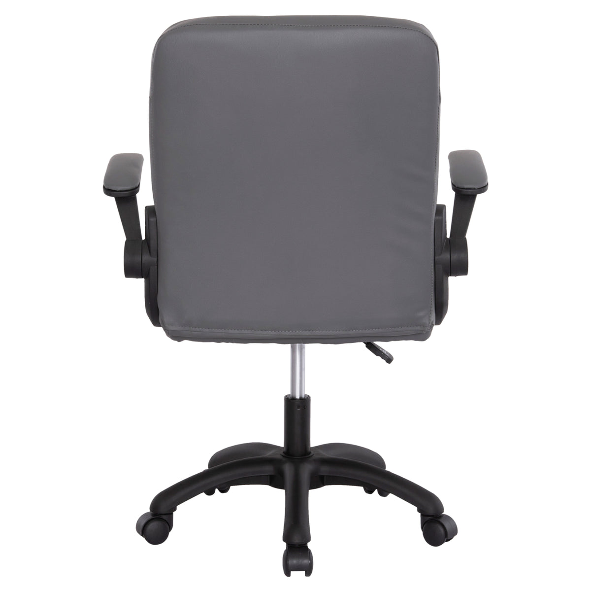 ΚΑΡΕΚΛΑ ΓΡΑΦΕΙΟΥ PORTIMA HM1197.03 ΓΚΡΙ PVC-ΜΑΥΡΟΣ ΣΚΕΛΕΤΟΣ & ΒΑΣΗ 66.5x60x97Υεκ