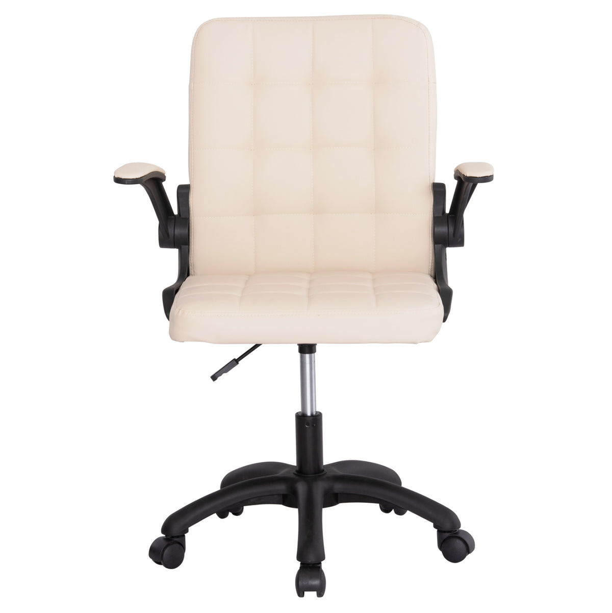 ΚΑΡΕΚΛΑ ΓΡΑΦΕΙΟΥ PORTIMA HM1197.04 ΜΠΕΖ PVC-ΜΑΥΡΟΣ ΣΚΕΛΕΤΟΣ & ΒΑΣΗ 66.5x57x97Υεκ