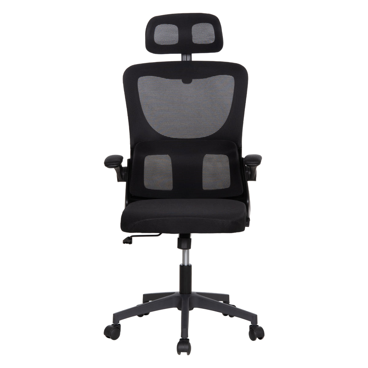 ΚΑΡΕΚΛΑ ΓΡΑΦΕΙΟΥ KESI HM1222.01 ΜΑΥΡO MESH & PP 61x62x125Υεκ.