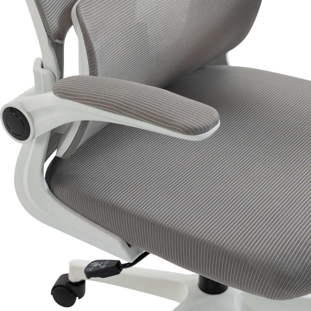 ΚΑΡΕΚΛΑ ΓΡΑΦΕΙΟΥ KESI HM1222.02 ΑΝΟΙΧΤΟ ΓΚΡΙ MESH--ΛΕΥΚΟ PP 52x50x122Υεκ.