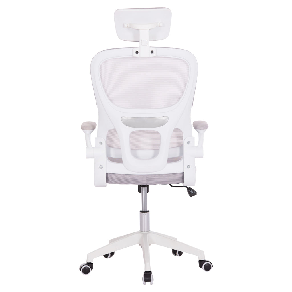 ΚΑΡΕΚΛΑ ΓΡΑΦΕΙΟΥ BASTON HM18236.03 ΓΚΡΙ MESH & ΛΕΥΚΟΣ PP ΣΚΕΛΕΤΟΣ 64x60x127Υεκ.