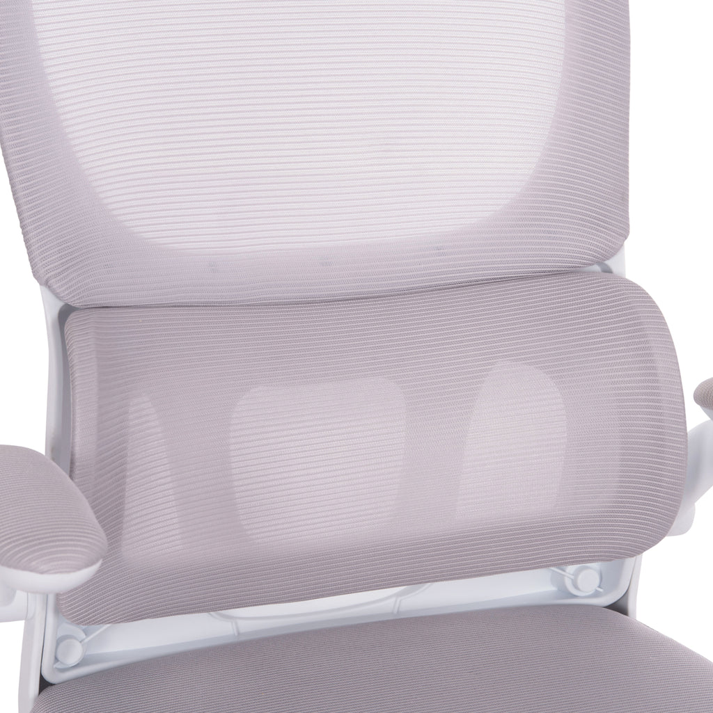 ΚΑΡΕΚΛΑ ΓΡΑΦΕΙΟΥ BASTON HM18236.03 ΓΚΡΙ MESH & ΛΕΥΚΟΣ PP ΣΚΕΛΕΤΟΣ 64x60x127Υεκ.
