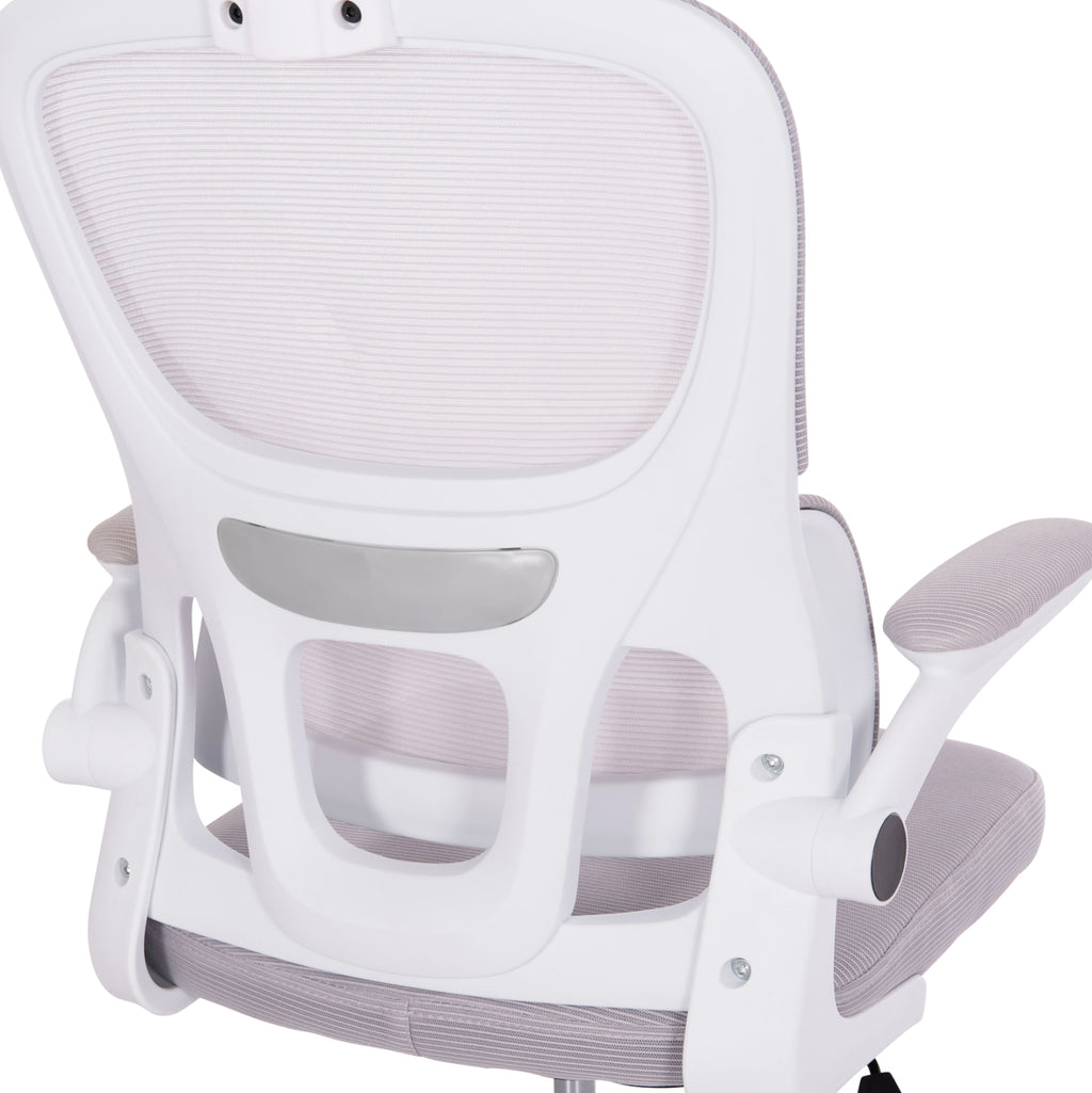 ΚΑΡΕΚΛΑ ΓΡΑΦΕΙΟΥ BASTON HM18236.03 ΓΚΡΙ MESH & ΛΕΥΚΟΣ PP ΣΚΕΛΕΤΟΣ 64x60x127Υεκ.