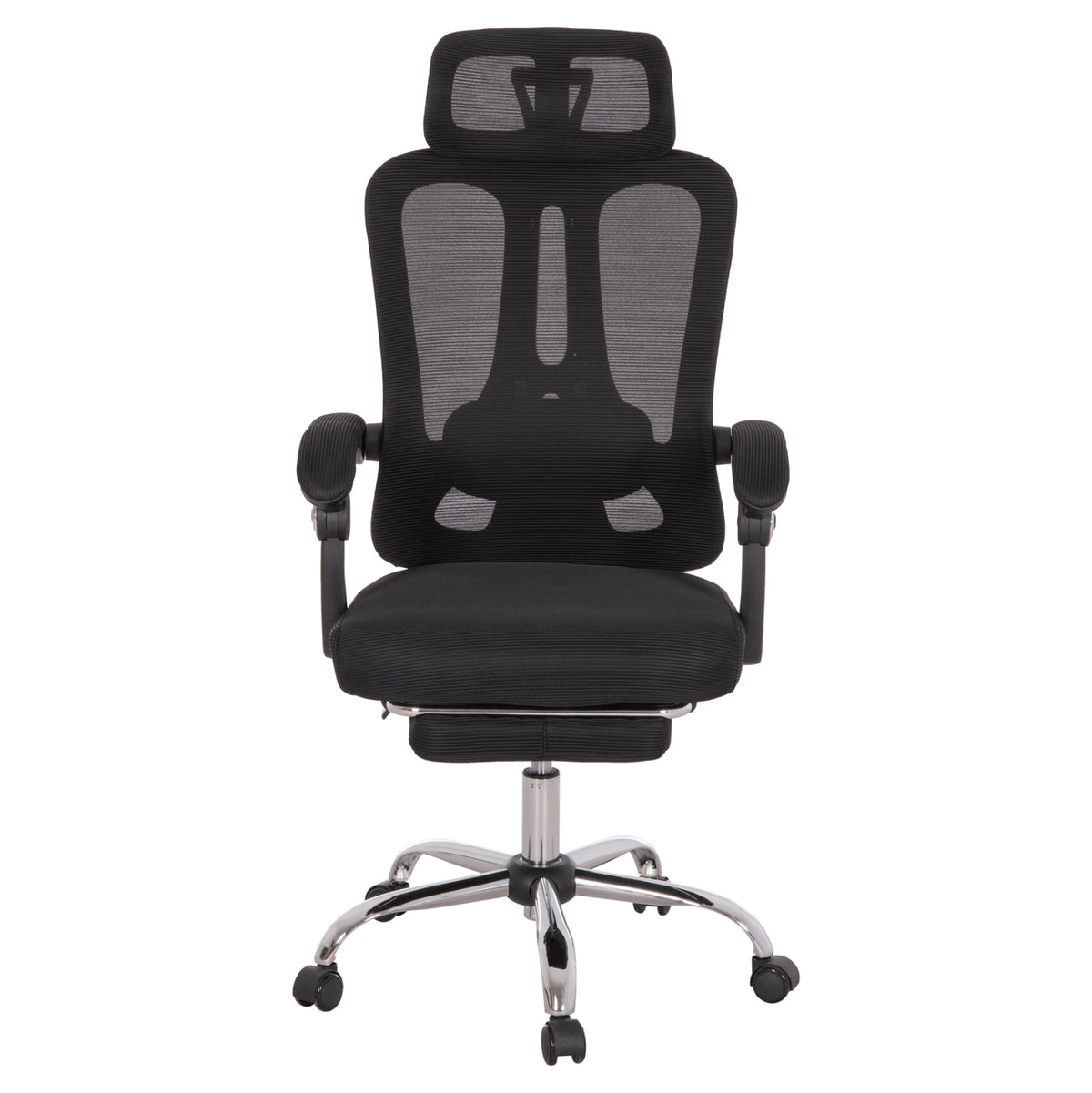 ΚΑΡΕΚΛΑ ΓΡΑΦΕΙΟΥ BARNET HM18258.01 ΜΑΥΡΟ MESH-ΜΑΥΡΟΣ ΣΚΕΛΕΤΟΣ NYLON 61x62x123Υ