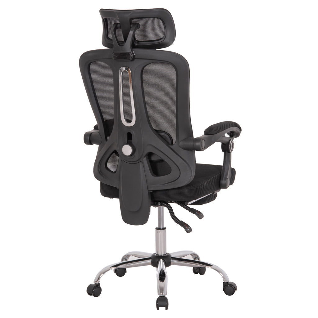 ΚΑΡΕΚΛΑ ΓΡΑΦΕΙΟΥ BARNET HM18258.01 ΜΑΥΡΟ MESH-ΜΑΥΡΟΣ ΣΚΕΛΕΤΟΣ NYLON 61x62x123Υ