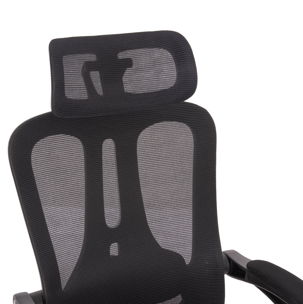 ΚΑΡΕΚΛΑ ΓΡΑΦΕΙΟΥ BARNET HM18258.01 ΜΑΥΡΟ MESH-ΜΑΥΡΟΣ ΣΚΕΛΕΤΟΣ NYLON 61x62x123Υ
