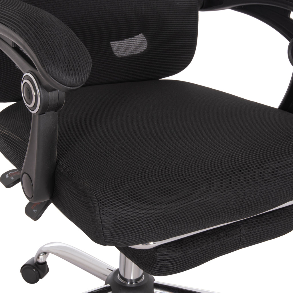 ΚΑΡΕΚΛΑ ΓΡΑΦΕΙΟΥ BARNET HM18258.01 ΜΑΥΡΟ MESH-ΜΑΥΡΟΣ ΣΚΕΛΕΤΟΣ NYLON 61x62x123Υ