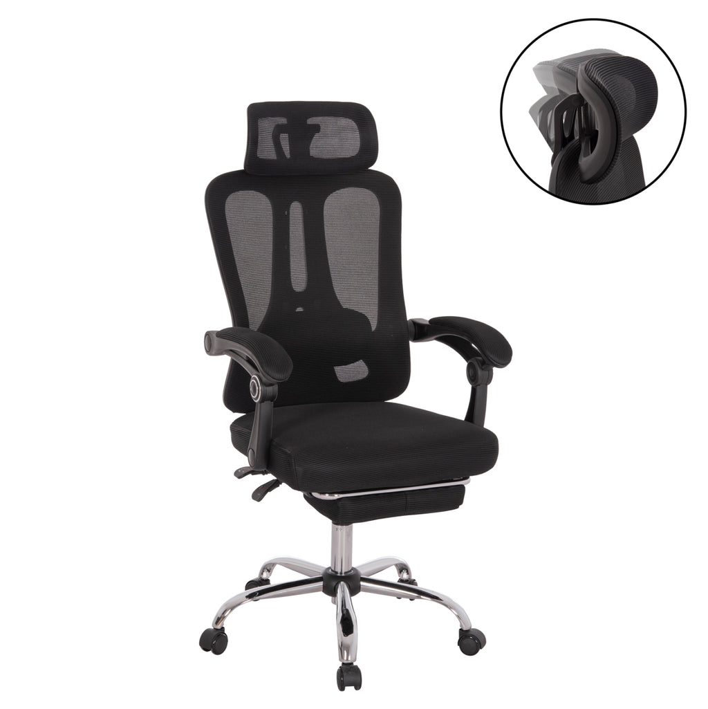 ΚΑΡΕΚΛΑ ΓΡΑΦΕΙΟΥ BARNET HM18258.01 ΜΑΥΡΟ MESH-ΜΑΥΡΟΣ ΣΚΕΛΕΤΟΣ NYLON 61x62x123Υ
