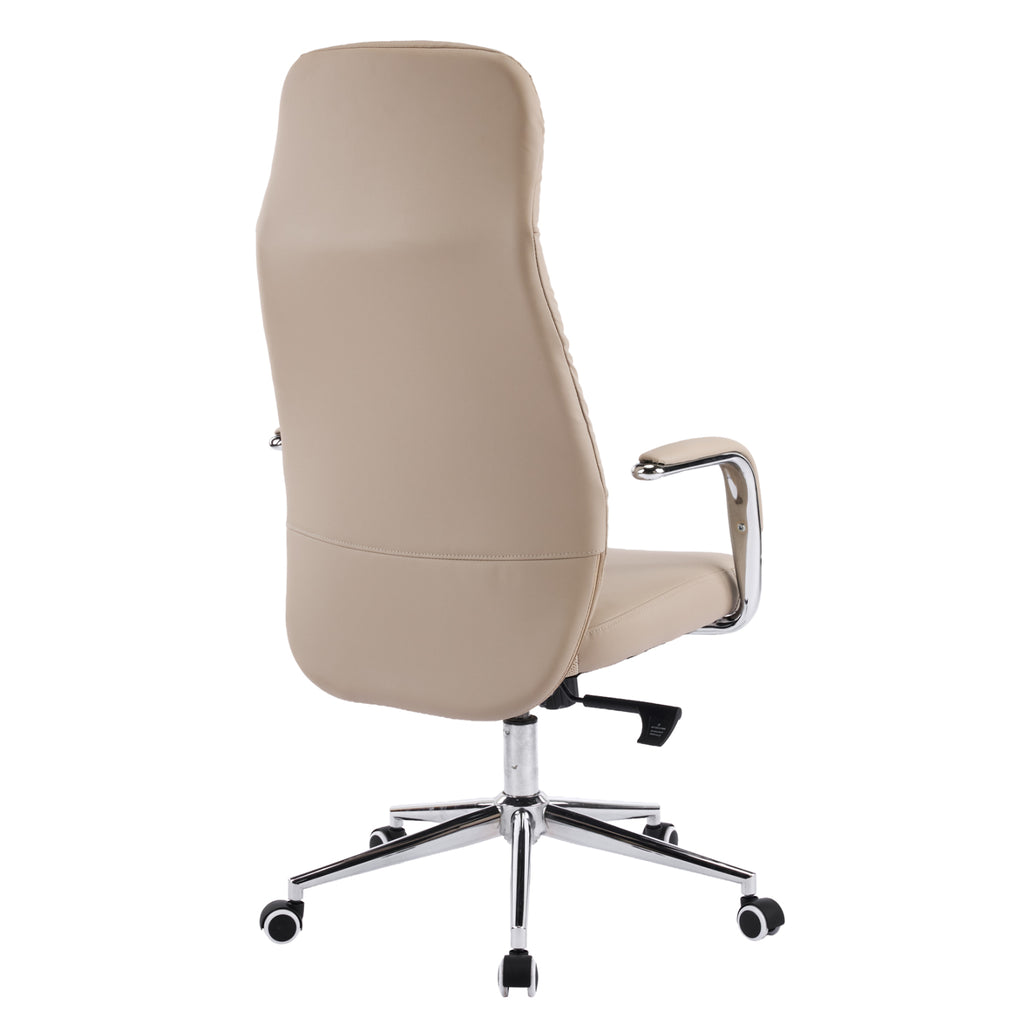 ΚΑΡΕΚΛΑ ΓΡΑΦΕΙΟΥ TEETER HM18355.02 ΜΠΕΖ PU ΔΕΡΜΑ--ΒΑΣΗ ΧΡΩΜΙΟΥ 67x66x121Υεκ