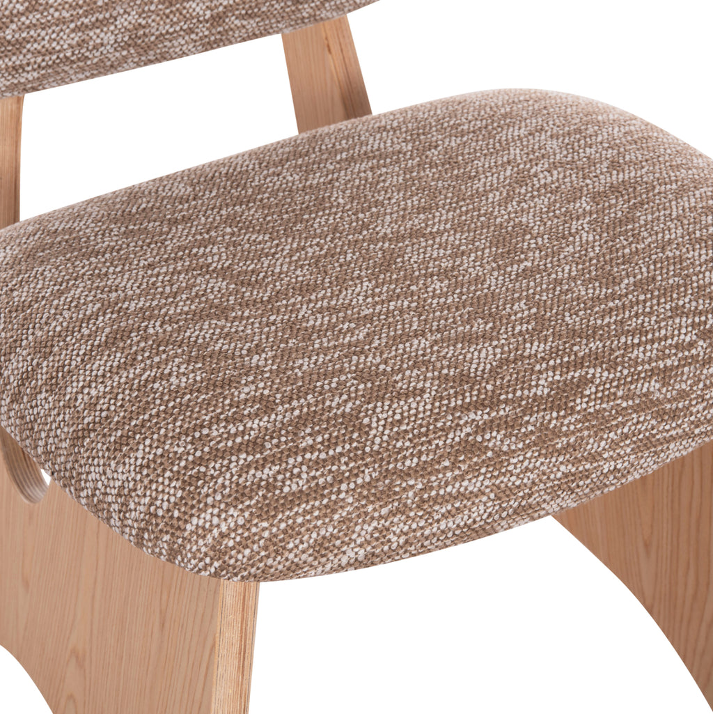 ΚΑΡΕΚΛΑ ΤΡΑΠΕΖΑΡΙΑΣ BELLISI HM18248.01 ΚΑΦΕ ΥΦΑΣΜΑ-PLYWOOD ΧΡΩΜΑ ΔΡΥΟΣ 53x56x78Υεκ.