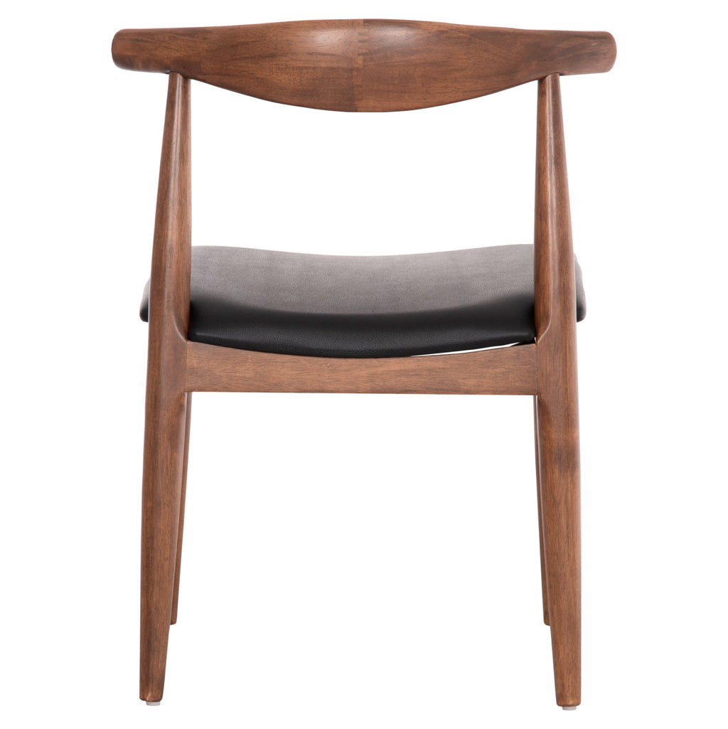 KΑΡΕΚΛΑ ΤΡΑΠΕΖΑΡΙΑΣ ALOR HM9947.03 RUBBERWOOD ΚΑΡΥΔΙ-ΜΑΥΡΟ PU 55x51x75Υεκ