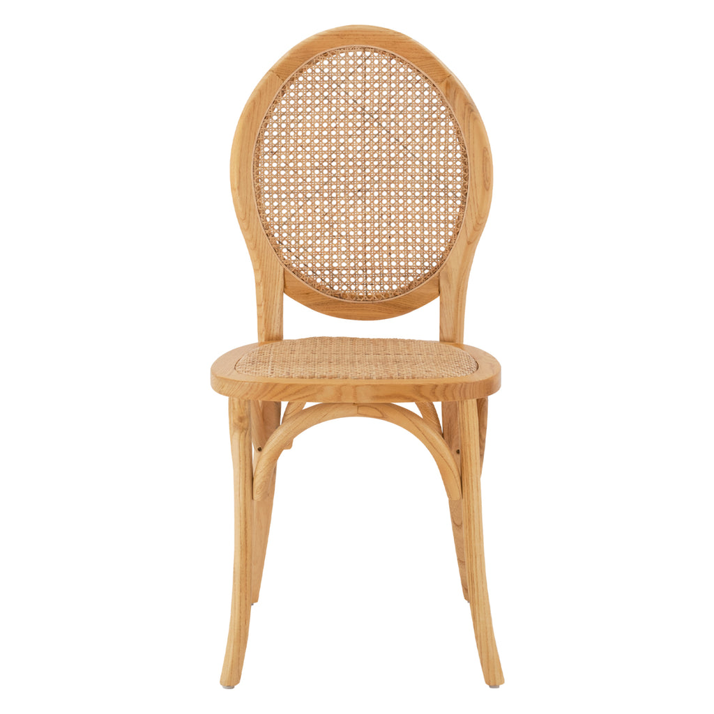 ΚΑΡΕΚΛΑ ΞΥΛΙΝΗ TINSLEY ΜΕ ΟΒΑΛ ΠΛΑΤΗ ΚΑΙ ΠΛΕΞΗ RATTAN ΣΕ ΦΥΣΙΚΗ ΑΠΟΧΡΩΣΗ HM8745.01 45x50x97 εκ.
