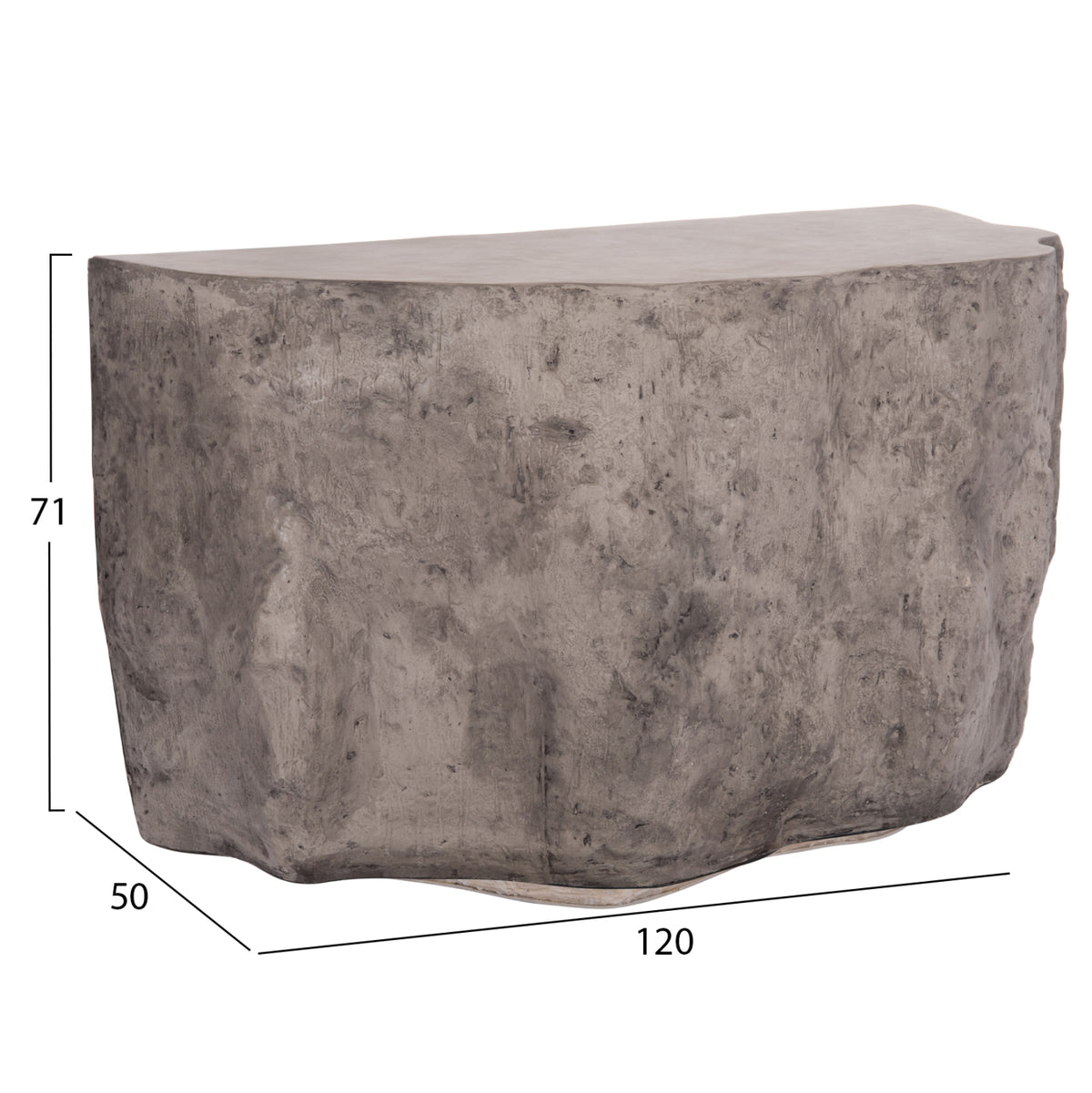ΚΟΝΣΟΛΑ ΒΡΑΧΟΣ INTERON HM18152.03 FIBER CEMENT ΣΕ ΓΚΡΙ--120x50x71Υεκ.