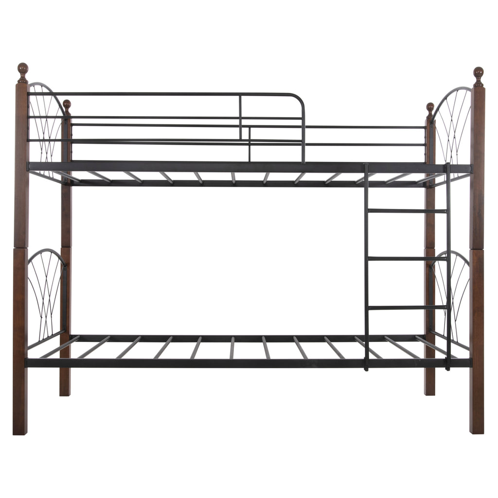 ΚΟΥΚΕΤΑ ΚΡΕΒΑΤΙ STOREY HM687 ΜΑΥΡΟ ΜΕΤΑΛΛΟ-ΚΑΡΥΔΙ RUBBERWOOD-ΓΙΑ ΣΤΡΩΜΑ 190x90εκ