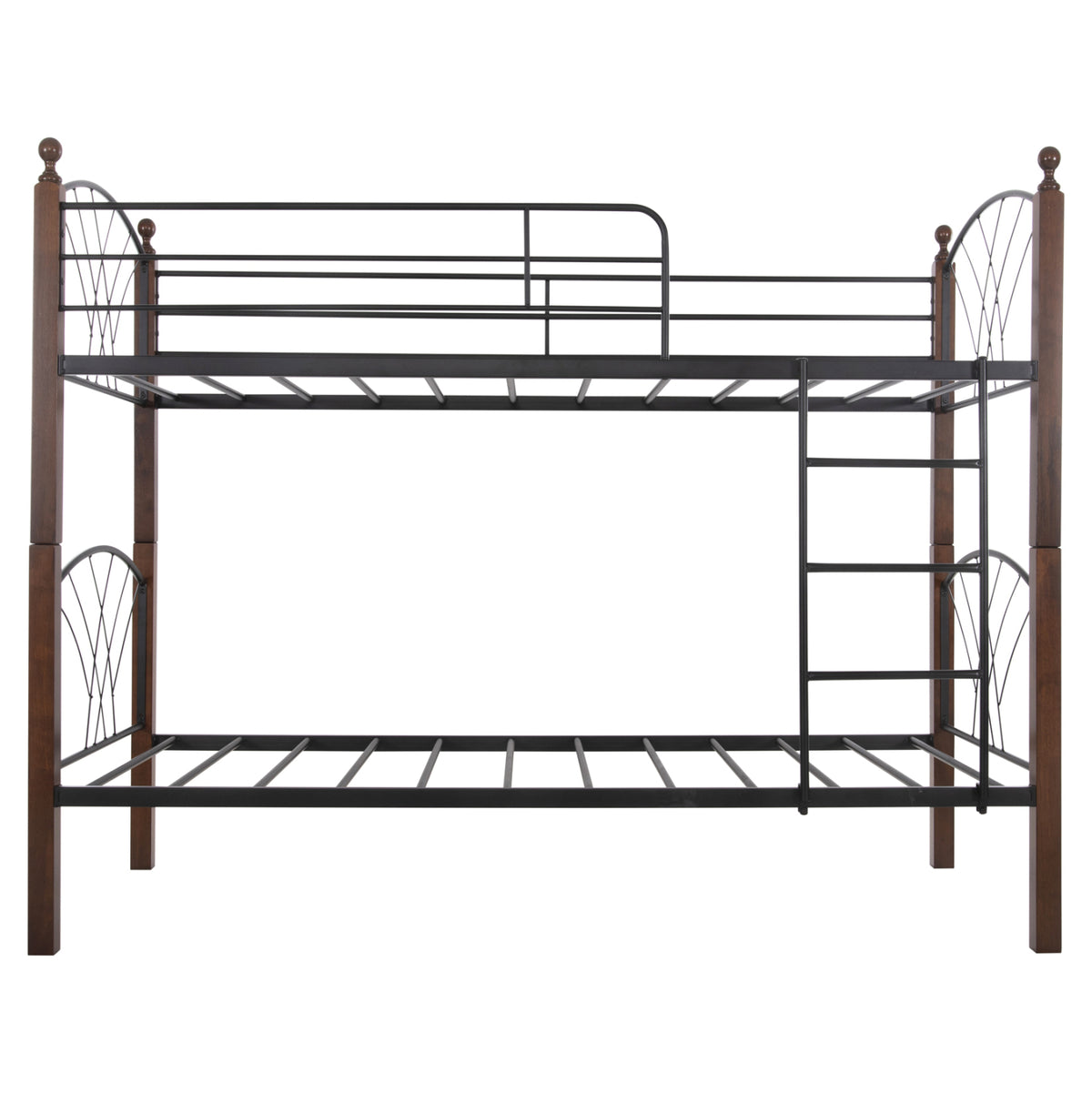 ΚΟΥΚΕΤΑ ΚΡΕΒΑΤΙ STOREY HM687 ΜΑΥΡΟ ΜΕΤΑΛΛΟ-ΚΑΡΥΔΙ RUBBERWOOD-ΓΙΑ ΣΤΡΩΜΑ 190x90εκ