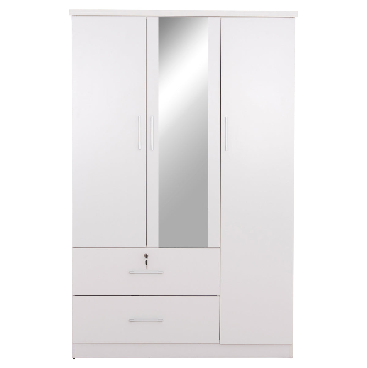 ΝΤΟΥΛΑΠΑ ΜΕ ΚΑΘΡΕΦΤΗ & ΣΥΡΤΑΡΙΑ JARRY HM2485.01 ΛΕΥΚΗ ΜΕΛΑΜΙΝΗ 119x48x183Υεκ