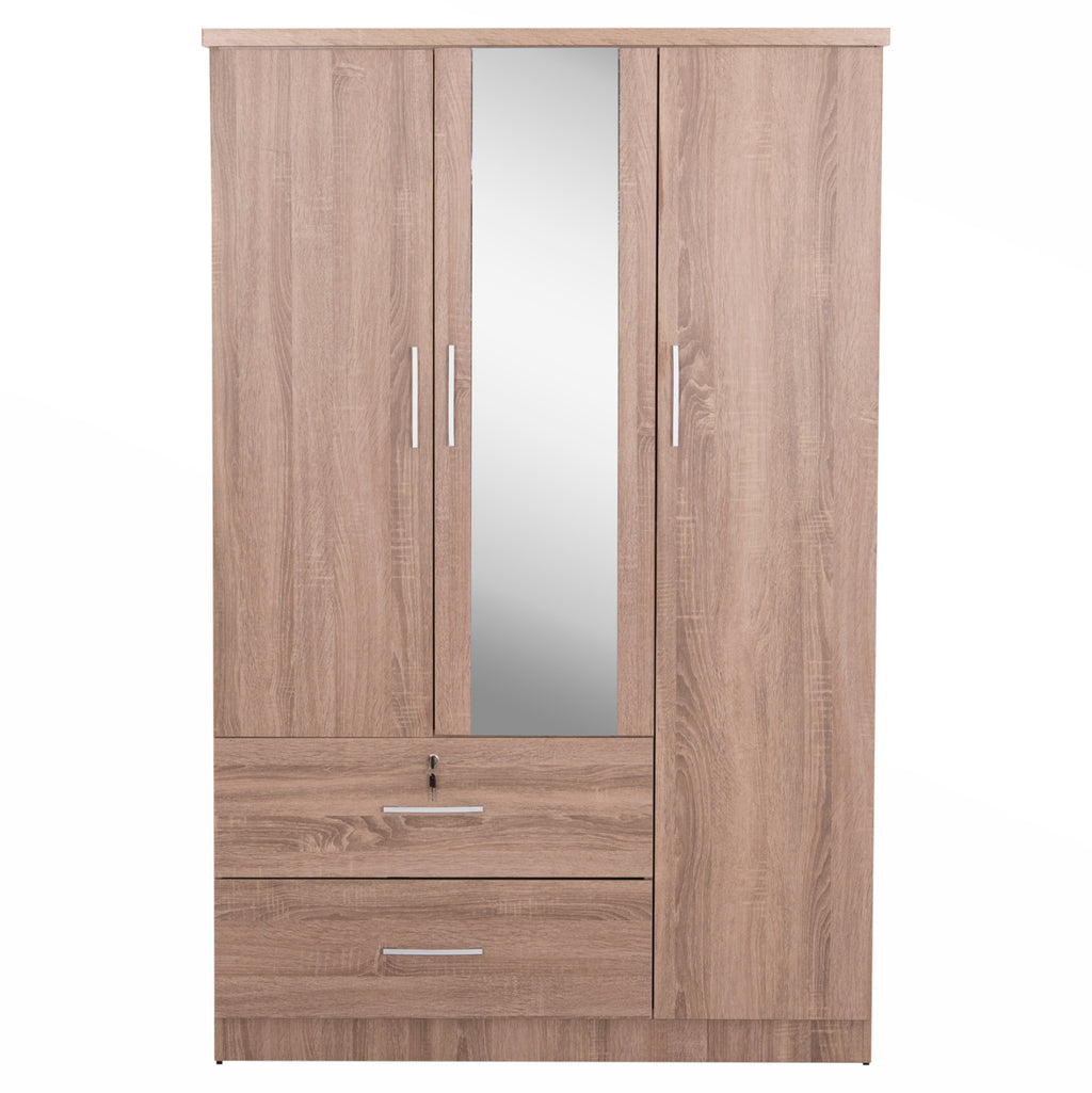 ΝΤΟΥΛΑΠΑ ΜΕ ΚΑΘΡΕΦΤΗ & ΣΥΡΤΑΡΙΑ JARRY HM2485.11 SONAMA OAK ΜΕΛΑΜΙΝΗ 119x48x183Υεκ