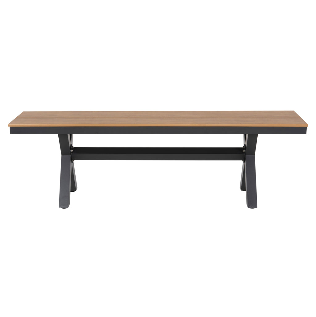 ΠΑΓΚΑΚΙ ΑΛΟΥΜΙΝΙΟΥ TAWNEE HM6038.01 ΑΝΘΡΑΚΙ ΜΕ POLYWOOD ΚΑΘΙΣΜΑ ΣΕ ΦΥΣΙΚΟ ΧΡΩΜΑ 150x36x45Υεκ.