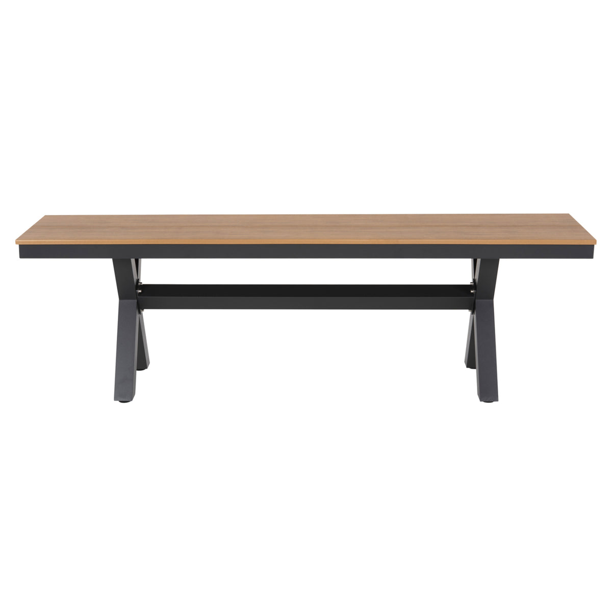 ΠΑΓΚΑΚΙ ΑΛΟΥΜΙΝΙΟΥ TAWNEE HM6038.01 ΑΝΘΡΑΚΙ ΜΕ POLYWOOD ΚΑΘΙΣΜΑ ΣΕ ΦΥΣΙΚΟ ΧΡΩΜΑ 150x36x45Υεκ.