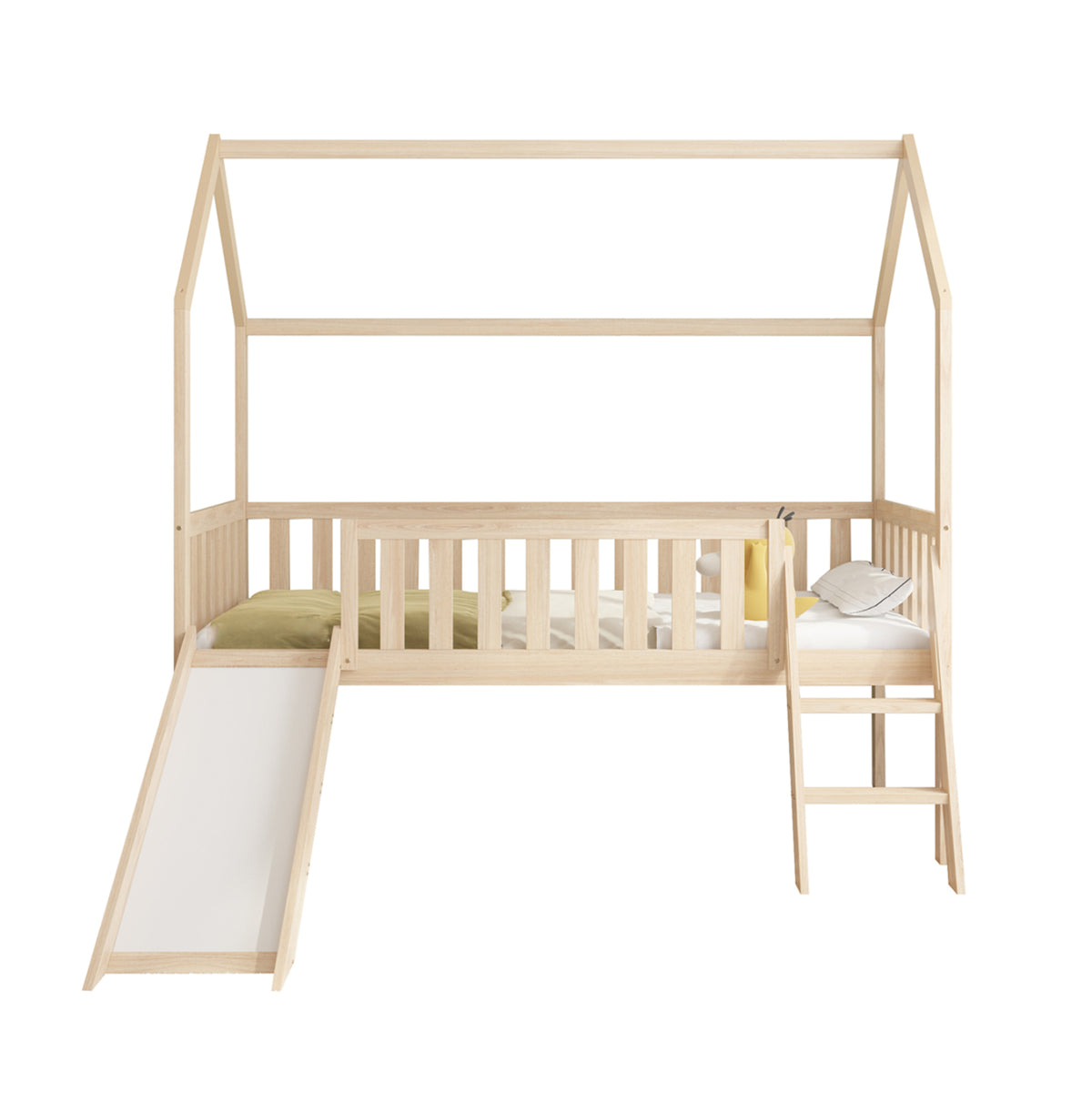 ΠΑΙΔΙΚΟ ΚΡΕΒΑΤΙ τ.MONTESSORI ΜΕ ΤΣΟΥΛΗΘΡΑ PHYLLIS HM701.01 ΞΥΛΟ ΠΕΥΚΟΥ ΦΥΣΙΚΟ ΓΙΑ 90x190εκ