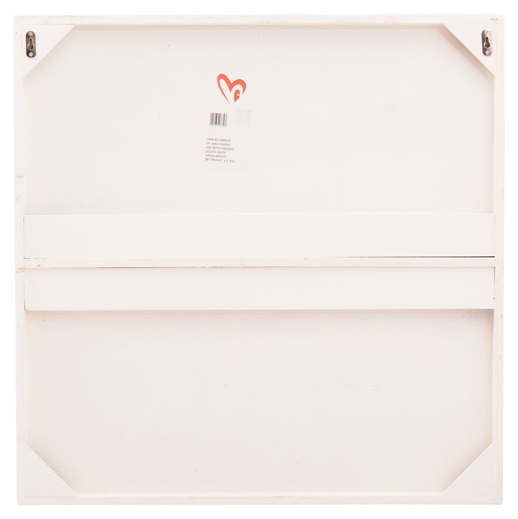 ΠΙΝΑΚΑΣ ΤΕΤΡΑΓΩΝΟΣ ΣΕΙΡΑ SANTORINI HM4516 MDF ΣΕ ΥΠΟΛΕΥΚΟ ΧΡΩΜΑ 80x4,5(πάχος)x80Υεκ.