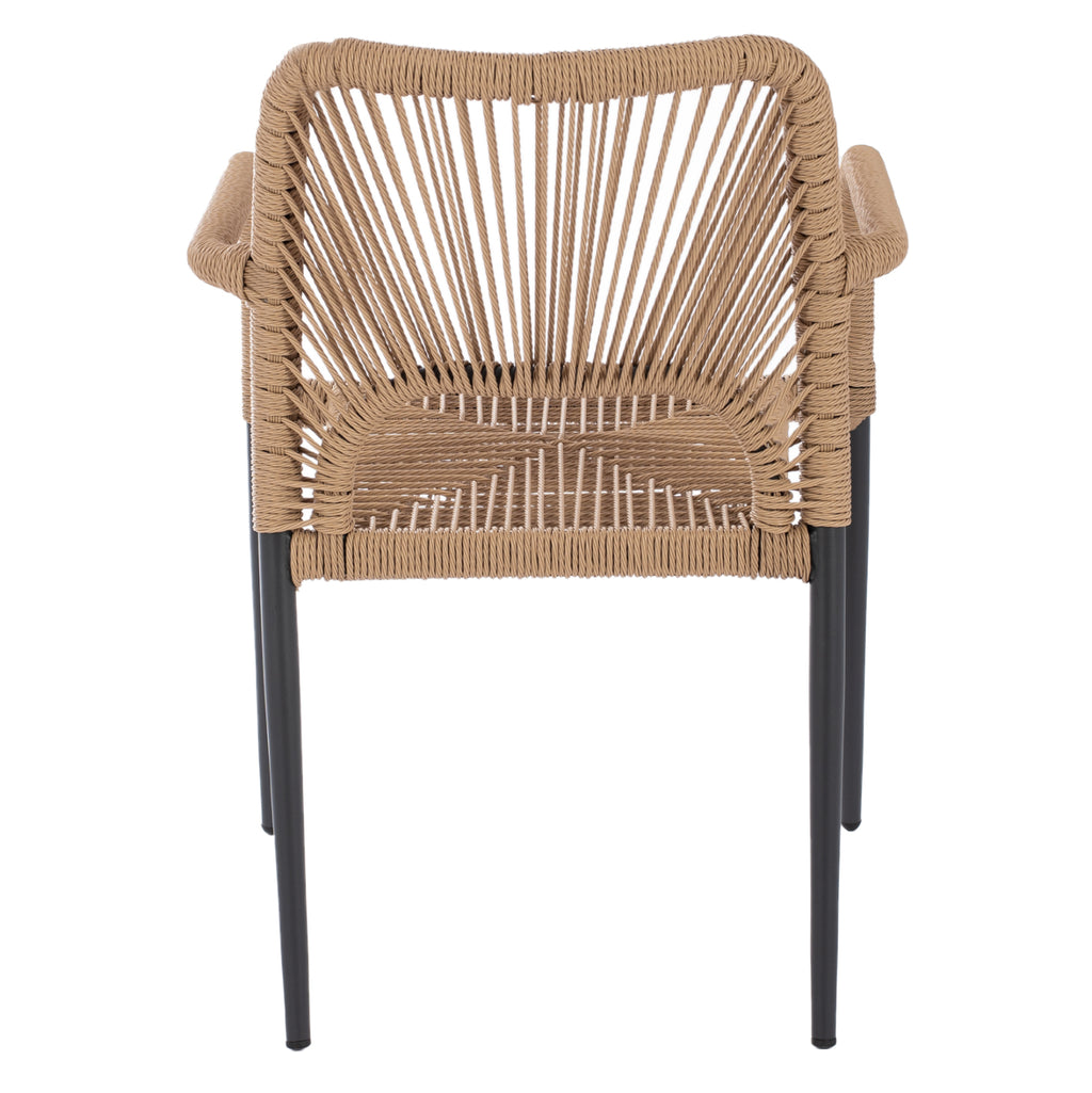 ΠΟΛΥΘΡΟΝΑ ΑΛΟΥΜΙΝΙΟΥ NOJO HM5771.02 ΓΚΡΙ ΜΕ P.E.TWIST RATTAN ΜΠΕΖ 55x63x82Y εκ.